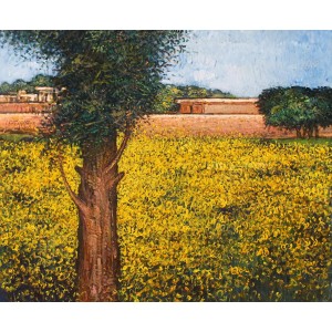 Chitra Pritam, 30 x 36 Inch, Oil on Canvas, Landscape Painting, AC-CP-061